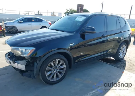 2016 BMW X3 xDrive28I z USA, uszkodzony, nr VIN 5UXWX9C58G0D82341